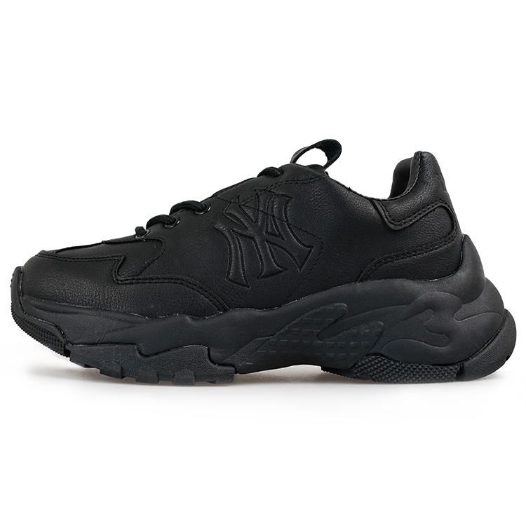 New MLB Big Ball Chunky Sneakers Unisex Low Top Black 32SHC9011-50L