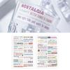 4PCS Preppy Sticker Cute Aesthetic Sticker English Words Pattern Easy Apply Decorative Sticker for Scrapbook Notebook