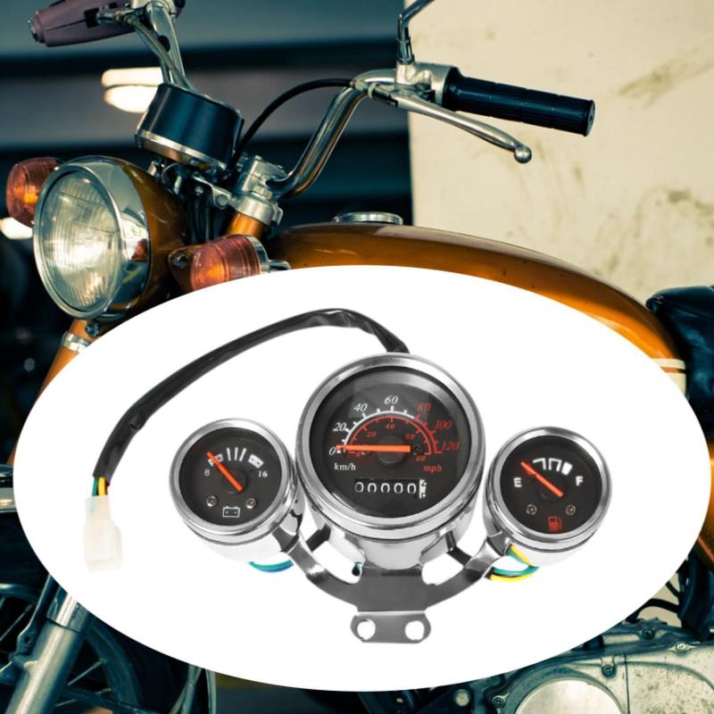 Motorcycle Digital Instrument Kit Universal LCD Speedometer Odometer Voltmeter Meter Panel for Modification and Upgrade
