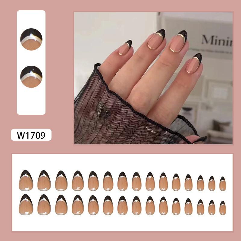 Fake Nails Europe And America Wear Nail Phnom Penh Fake Nails Removable Nail Art Tablets French Nail Patches 30 Pieces