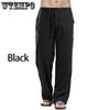 Men's Autumn Streetwear Elastic Waists Trousers Loose Pants Straight Party Pants Linen Plus Size