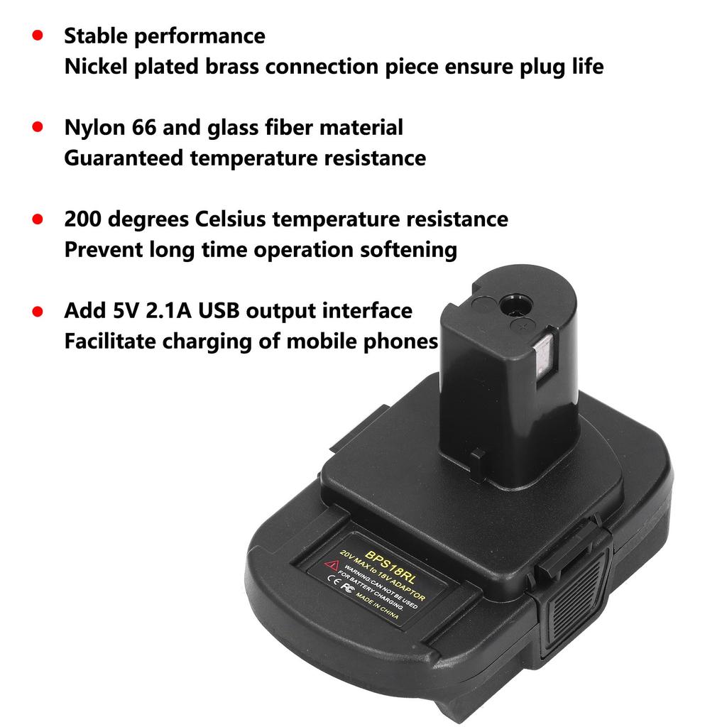 Stanley'den Ryobi'ye 18V Lityum Elektrikli Aletler için Pil Adaptörü Dönüştürücü BPS18RL