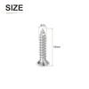 DTGN 25pcs ST3 x 15mm Flat Head Wood Screws, 304 Stainless Steel White Cross Head Self-Adhesive Screws - Ideal for Woodworking and Furniture