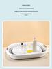 Collapsible Plastic Laundry & Pet Bath Basin with Storage