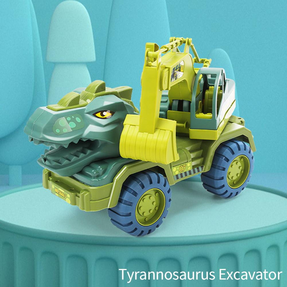 Children Dinosaur Engineering Car Toys Kids Large Size Transport Excavator Vehicles Carrier Truck Toy Pull Back Vehicle Gifts