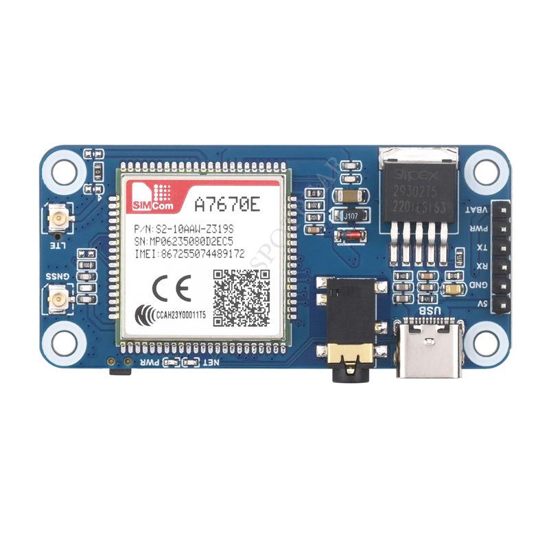 Rozšiřující deska Raspberry Pi A7670E: Síť LTE Cat-1/2G s podporou GSM/GPRS/GNSS