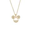 Elegant Mickey Mouse Diamond Clavicle Necklace - Versatile Titanium Steel for Women