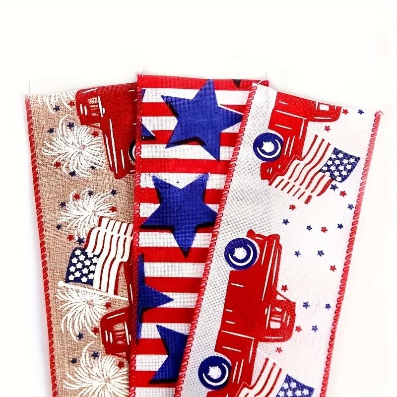 Independence Premium Quality Day Decorative Striped Ribbon For Diy Crafts
