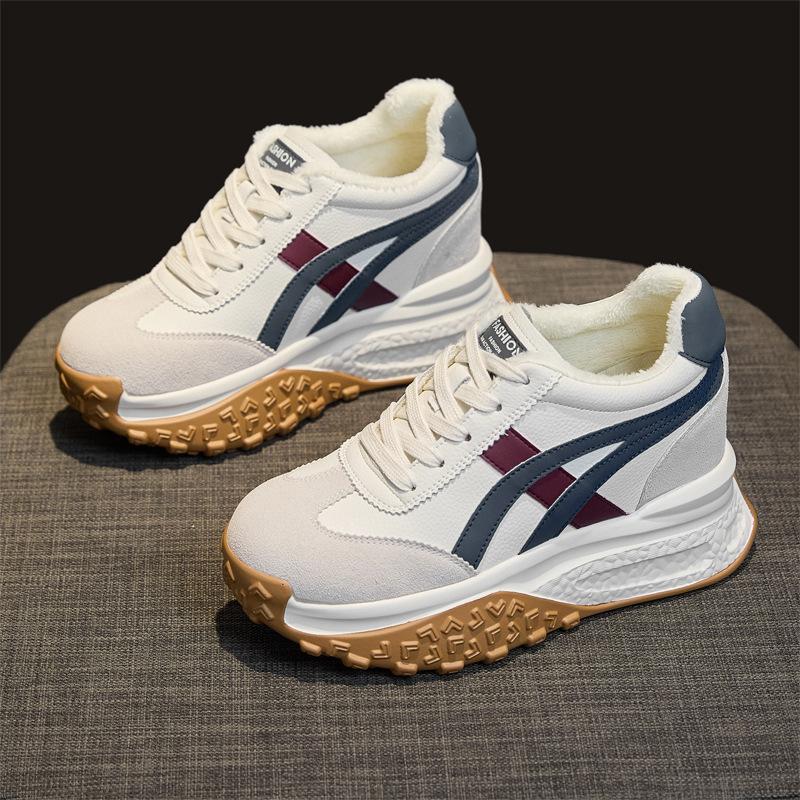 Fleece Warm Thick Sole Inner Height Increase Dad Shoes Women's 2026 Winter Casual Forrest Gump Shoes Sports Shoes