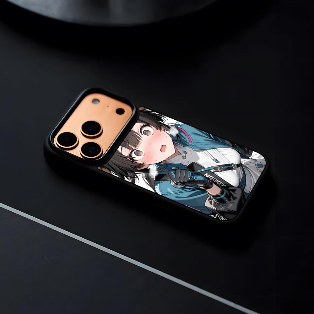 

Чехол для телефона Arknights Чэнь Цяньюй Для IPhone 17 16 15 14 13 12 Pro Max Plus Черная рамка Жесткий корпус iPhone 12 Pro
