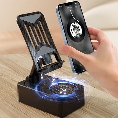 3 In 1 Handyhalterung Bluetooth-Lautsprecher Powerbank Drehbar Faltbar Lazy Desktop Halter Ständer Für Handy Tablets