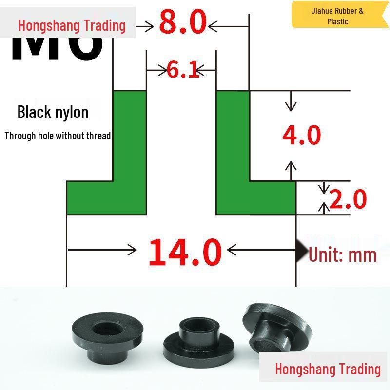 Step T-Shaped Nylon Insulating Bushing Washer, M3-M35 Thread Protection Spacer