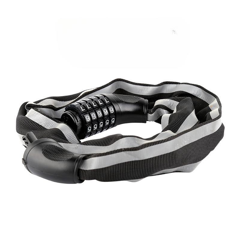 Bike Lock Portable Password MTB Road Bicycle Padlock Reflective High Security Anti-Theft Cycling Chain Lock Bike Accessories