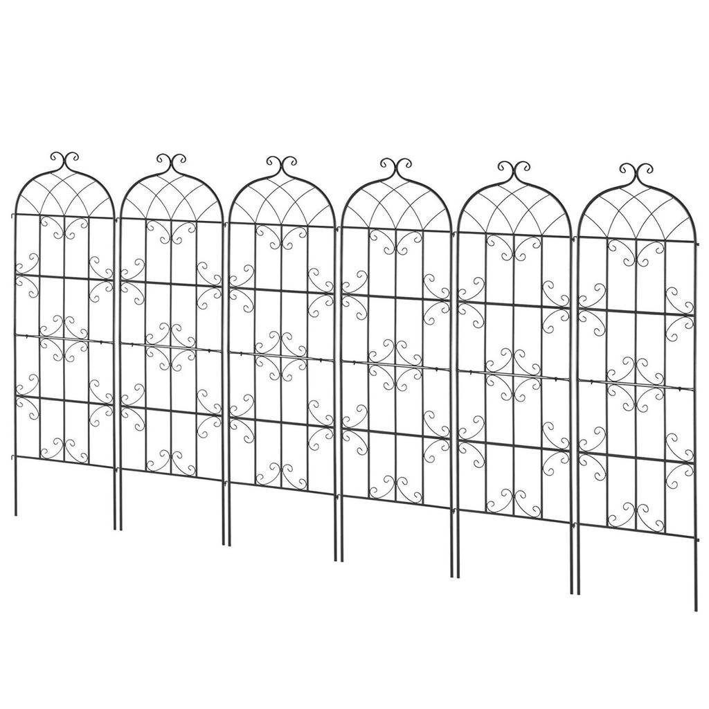 4 Packs Metal Garden Trellis for Climbing Plant Support 71x20 In Rustproof