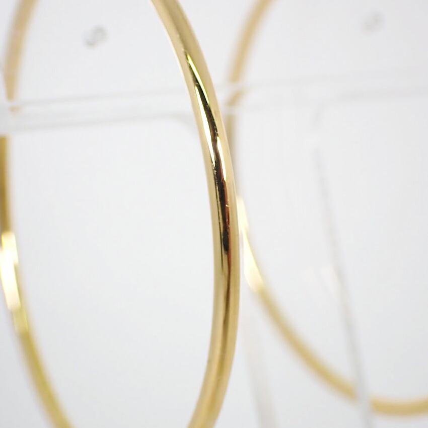 [Used] K18YG Hoop Earrings/j59-4