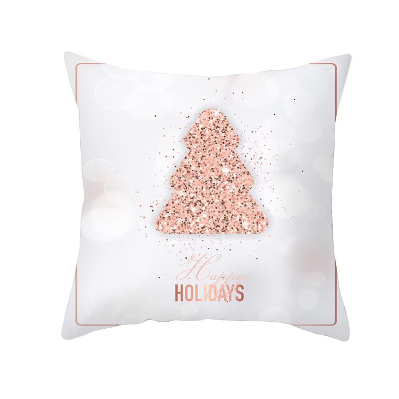 Peach Skin Snowflake Cushion Cover Christmas New Sofa Pillow Cover Home Pillow Cover Home