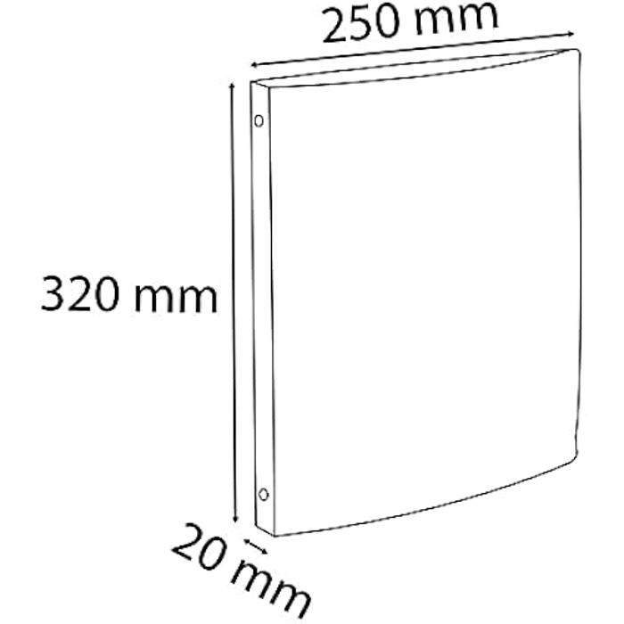 Classeur souple - exacompta - réf. 51299e - 4 anneaux ronds 15 mm - dos 20 mm - 10 couleurs assorties