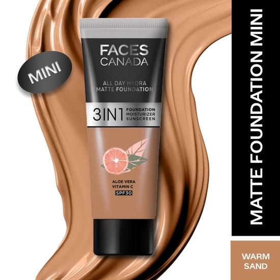 FACESCANADA Celeb Glow Kit | Silver Strobe Cream (30Ml) + Warm Sand All Day Hydra Matte Mini Foundation (15Ml)