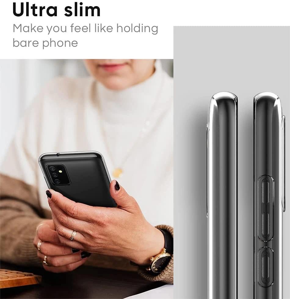 Phone Case For Samsung Galaxy A04s Crystal Clear Soft Silicone Phone Cases On For Samsung A04s A04 S galaxyA04s Transparent TPU Back Cover