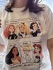 S New Sweet Princess Collection Cartoon Printed Fashion WoUnisex Tshirt Loose Large Korean Edition Short Sleeve Top