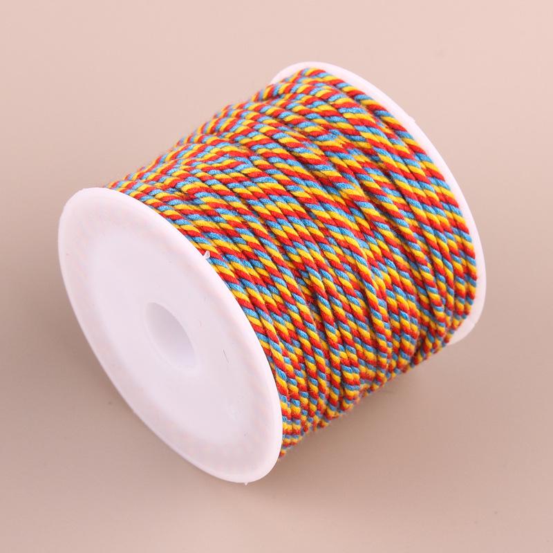 Hand-Twisted Cotton Thread: Tibetan Star Moon Bodhi Bracelet Weaving String.