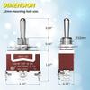 Waterproof Toggle Switch 12V DC 30A Heavy Duty Marine Toggle Switch 3 Position 3 Pin with Weatherproof Boot Cap Cover for Car Auto