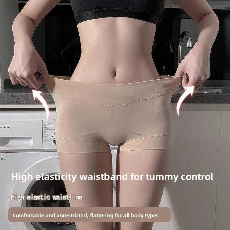 Ladies Spring and Autumn Cotton 7A Antibacterial Cotton Crotch Non Mark High Waist Comfortable Flat Angle Briefs