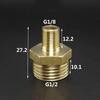 Brass Pipe Hex Nipple Fitting Quick Coupler Adapter 1/8 1/4 3/8 1/2 BSP Male To Male Thread Reducer Water Oil Gas Connector