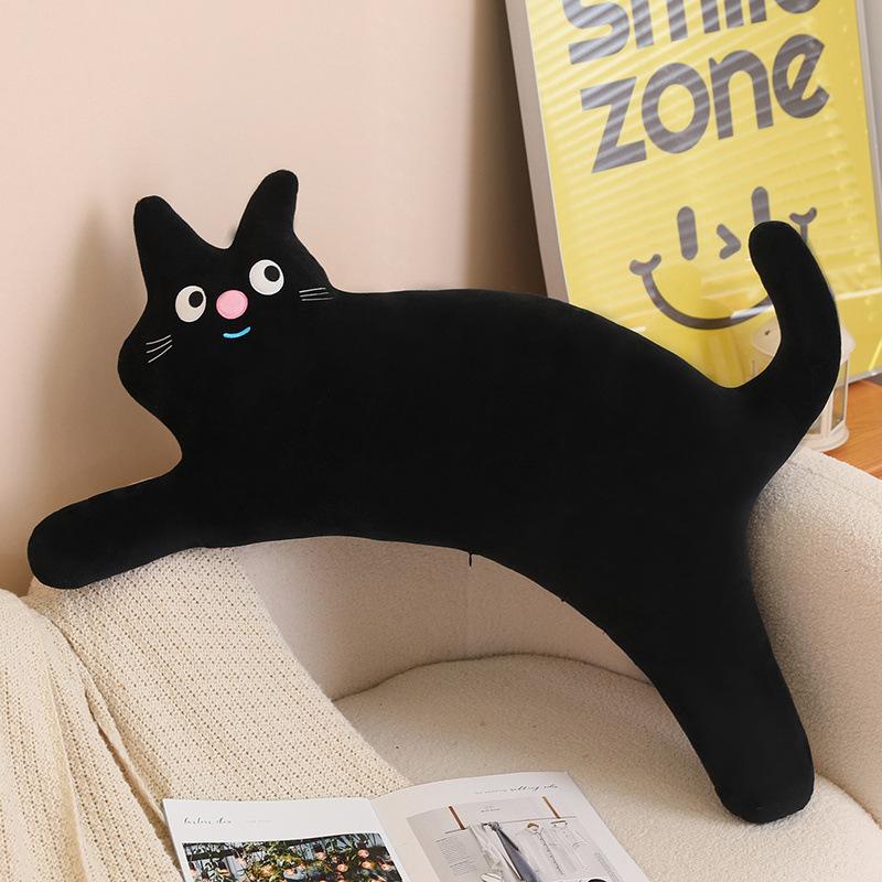 

Cute cat throw pillow dopamine cat long throw pillow girlfriend gift sleeping throw pillow 95cm чёрный