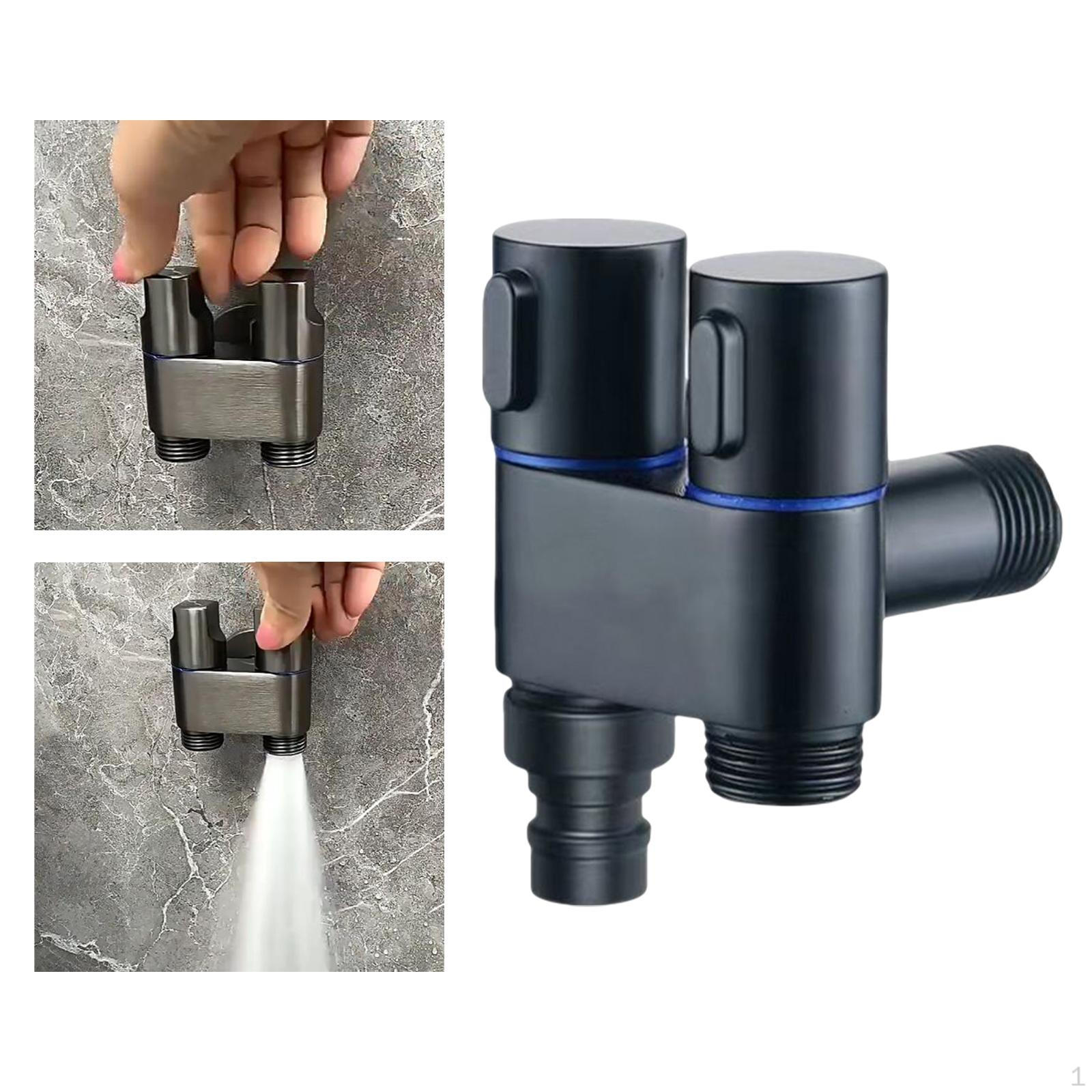 

Brass Three-Way Angle Valve for Water Sprayer - Easy Installation and Durable Design чорний