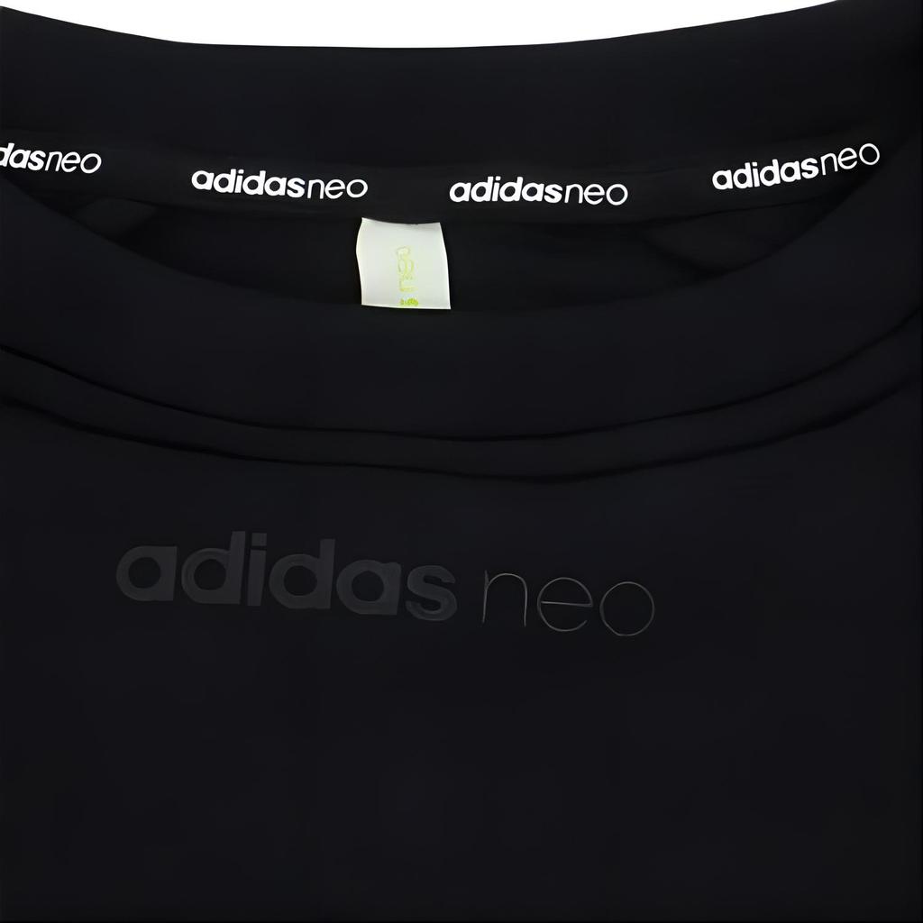 Adidas Neo Solid Color Sports Casual Long Sleeve Hoodie Women hoodies Black CD4083