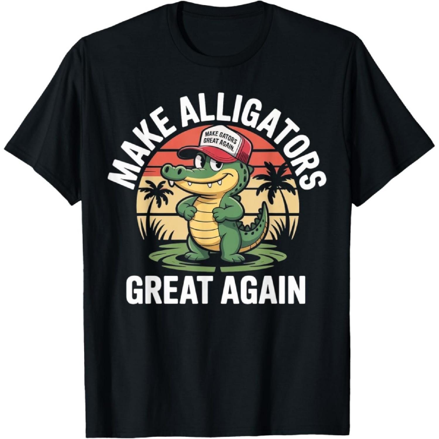 funny Make Alligators Great Again T-Shirt S