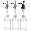 Press Type Glass Soap Pump Dispenser Square Clear Coffee Syrup Container  Kitchen