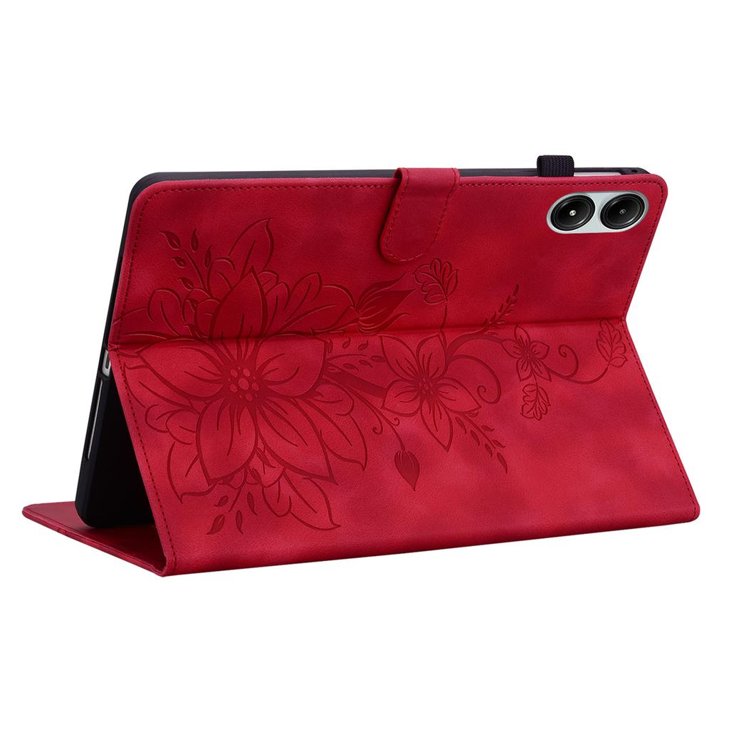 Für Redmi Pad 2 Pro 12.1 2025 Hülle 3D Lilienblume Rückseite TPU Faltbarer Ständer Tablet-Hülle für Redmi Pad Pro 12.1 Zoll 2024 Hülle