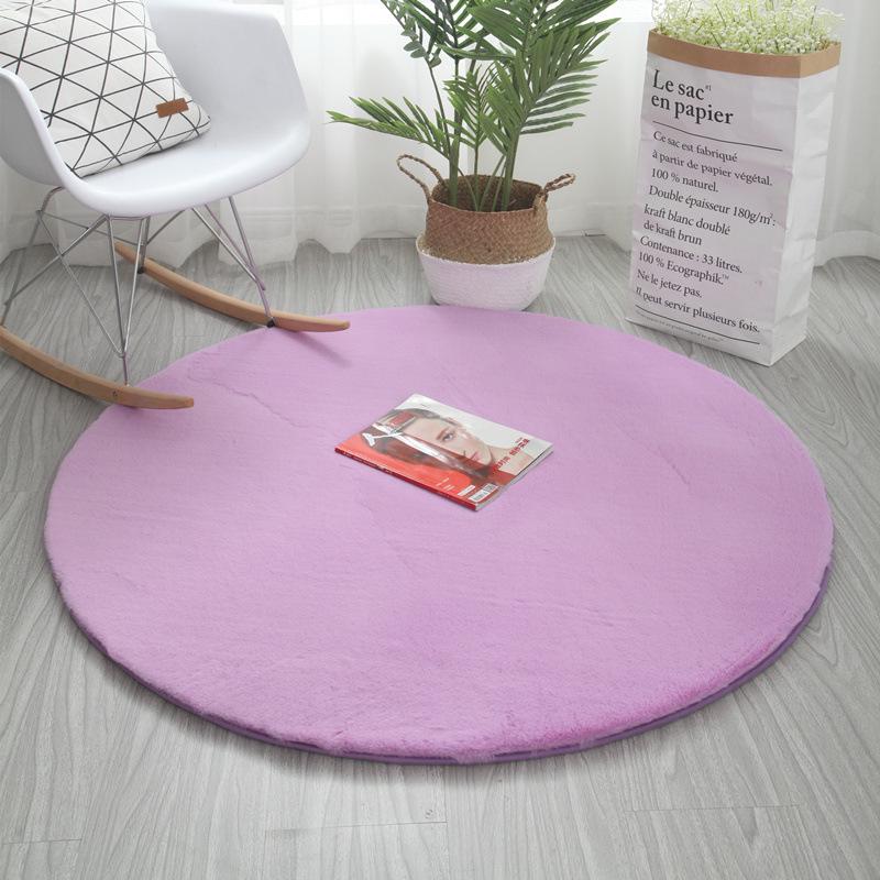 

Round Faux Rabbit Fur Rug - Living Room & Bedroom Decor 40*40 cm