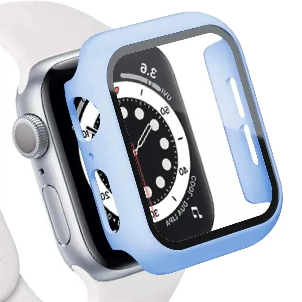 Tempered Glass+Cover For Apple Watch series 10 42mm 46mm Matte Hard PC bumper Screen Protector Case iWatch 10 42/46 Accessories