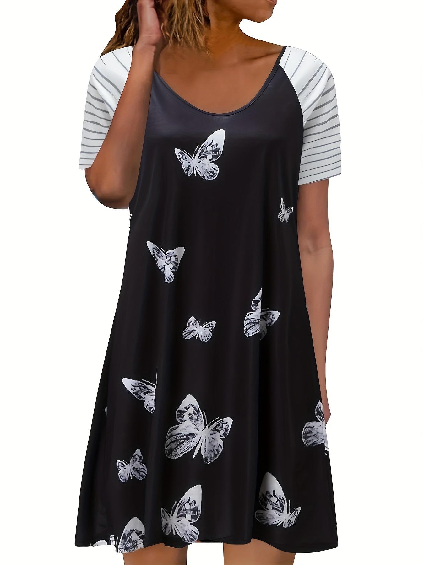 2025 Spring/Summer European & American Women s Short Sleeve Printed Elegant Fashion Dress 4XL