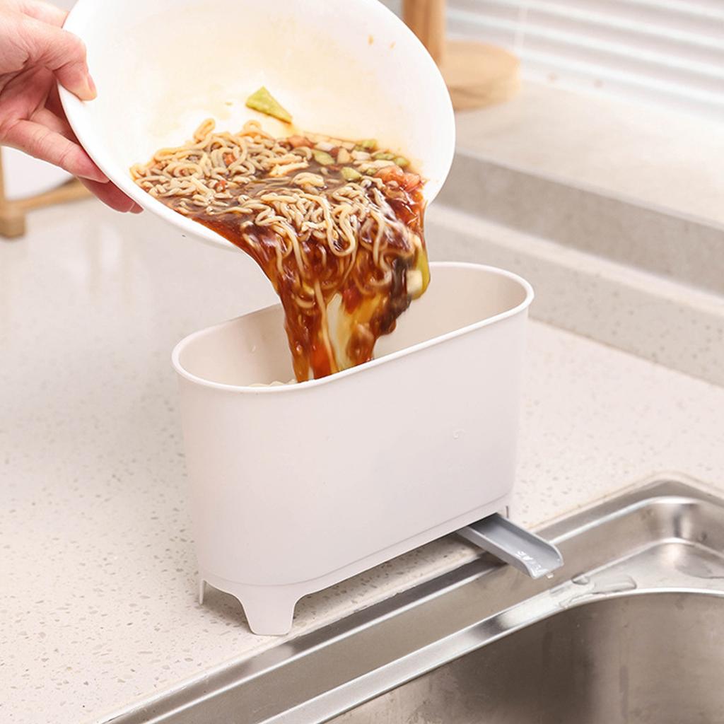 Mini Sink Top Garbage Bin With Drainage Holes For Kitchen Waste Sorting And Storage