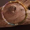 Natural Gemstone Tourmaline Color Treasure Bracelet Women With S925 Whole Body Sterling Silver Beaded Xiaohongshu