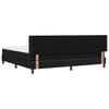 Boxspring Bed with Headboard Black 200 x 200 cm Fabric