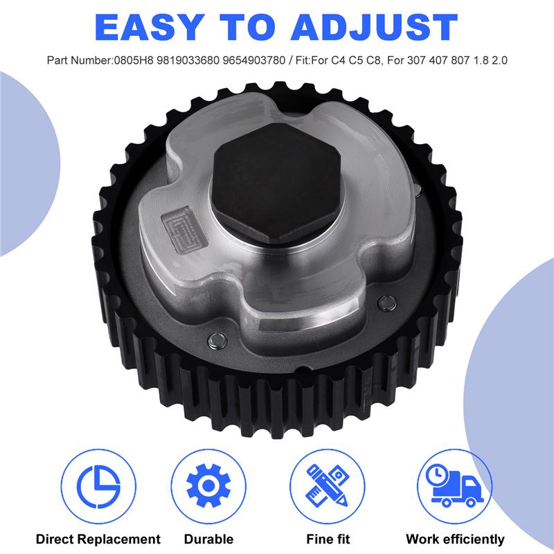 A58X-Engine Timing Gear Phase Adjuster Camshaft Sprocket 0805H8 9819033680 9654903780 For Citroen C4 C5 C8  307