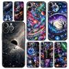 Universe Starry Sky Moon Phone Case Cover for iPhone 17 16 15 14 13 12 Pro Max 11 Pro Max 17 AIR Plus Shockproof Soft TPU Shell