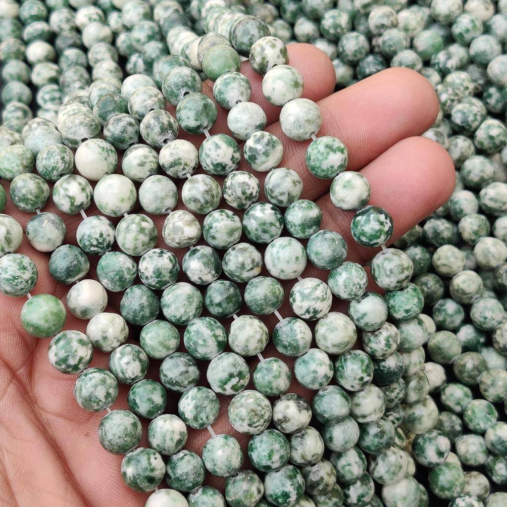 Natural Matt Tree Agate Round Beads, Healing Gemstone, Loose Beads, DIY Jewelry Making for Bracelet Necklace, 6 MM 8MM 10MM.
