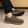 Fashion Luxury Brand Men Genuine Leather Casual Business Shoes Soft Sole Lace-up Casual Leather Walking Shoes Lightweight Outdoor Shoes