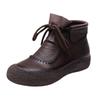 Large Size Lace-up Retro Short Boots Thick-soled Autumn Casual Soft Leather Comfortable Soft-soled Martin Boots
