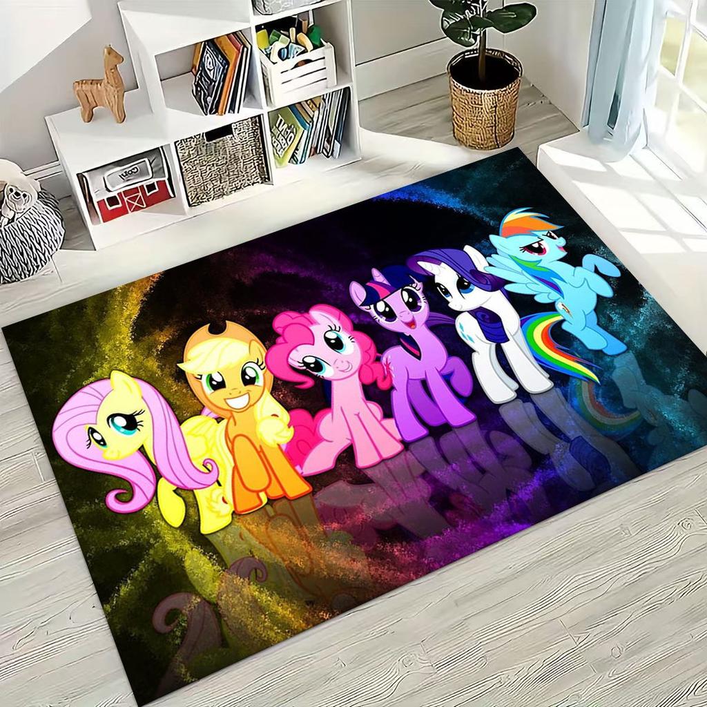 27 Style My Little Pony Unicorn Cartoon Rug for Bedroom Living Room Sofa Home Doormat Decor, Large Kids Non-slip Floor Mat Gift