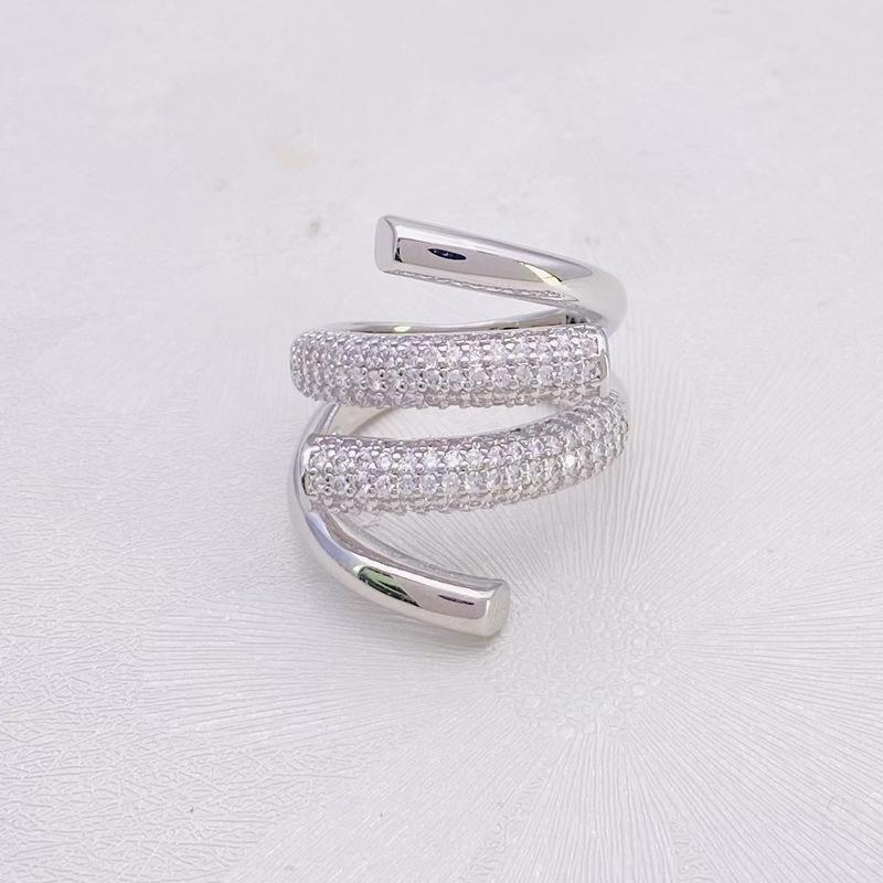 

Кольцо-обнимашка женское ins холодный ветер мода простое бриллиантовое кольцо регулируемое простое кольцо Opening adjustable