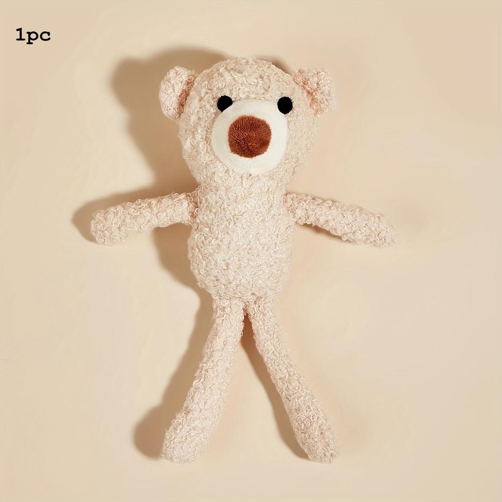 1/2pcs Calming Mini Bear Stuffed Toy For Dogs And Cats