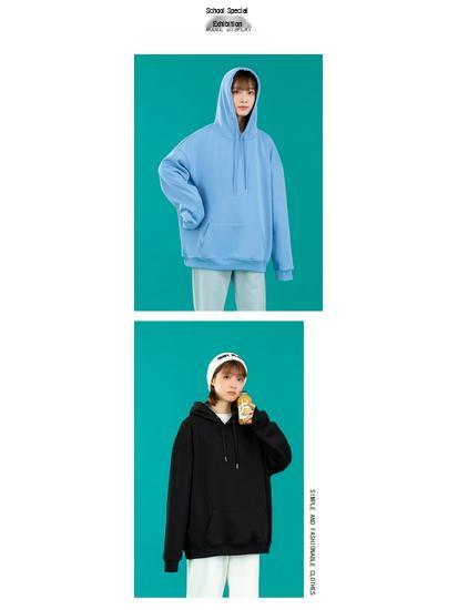 Customized 450G Silver Fox Fleece Hoodie - Student Class Uniform Sweatshirt with Custom Text, Image, or Logo for Team Events and Meetings