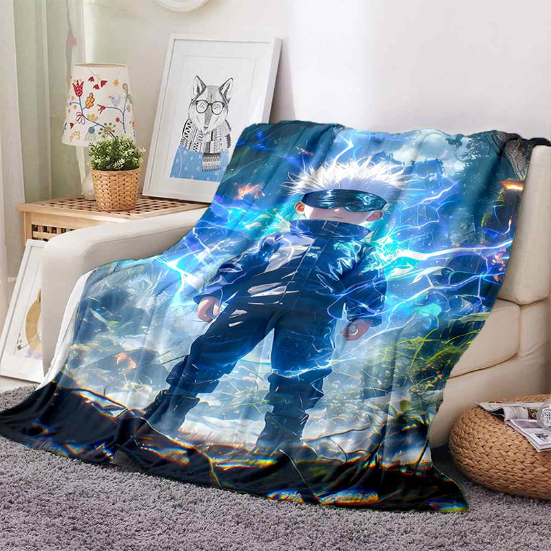 3D Cartoon Jujutsu Kaisen Anime Itadori Yuj Blanket,Soft Throw Blanket for Home Bedroom Bed Sofa Travel Picnic Office Cover Kids